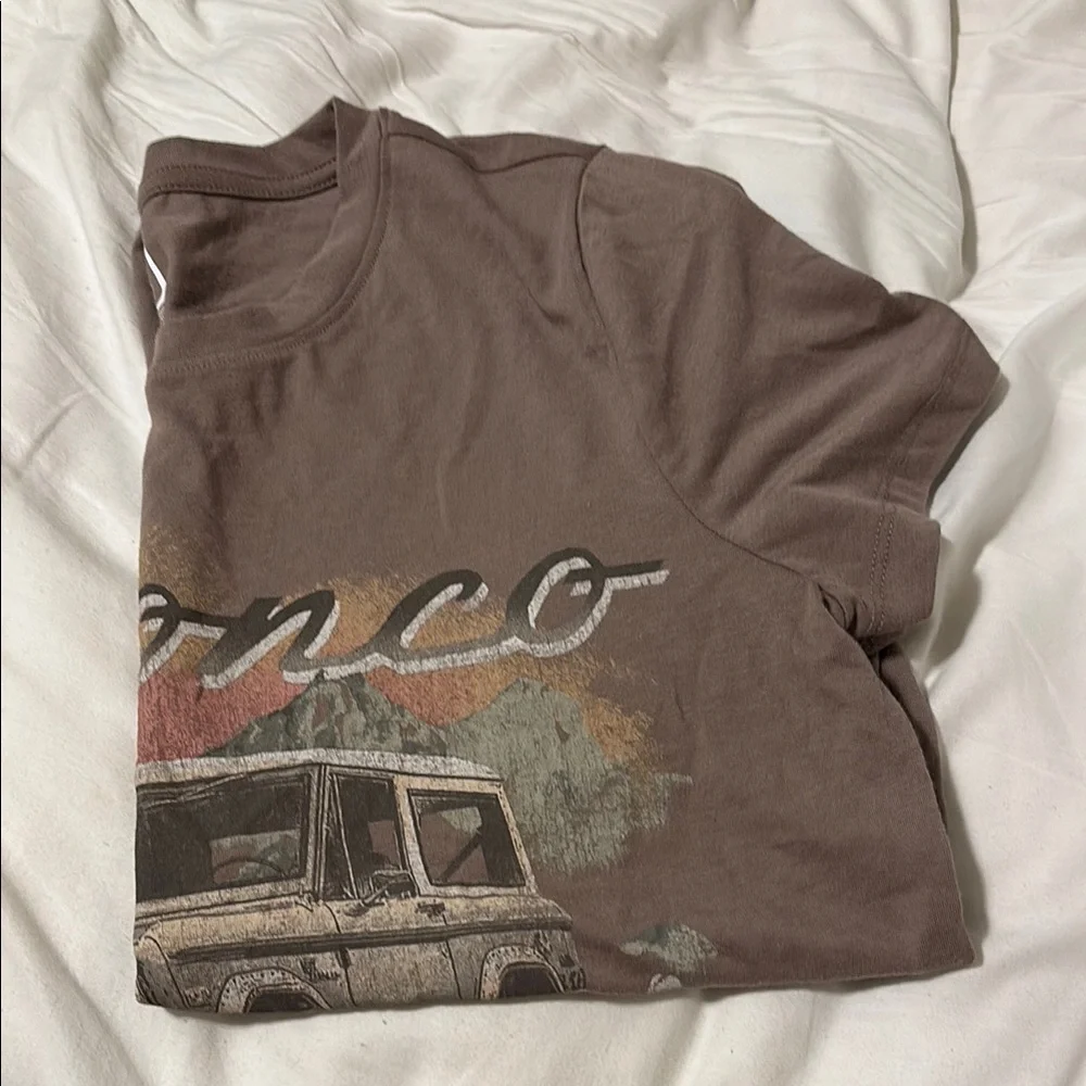 Maurices Brown Graphic Tee with Bronco Design - Picture 2 of 2